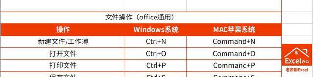 Excel常用快捷键命令大全（提高工作效率的关键操作技巧）
