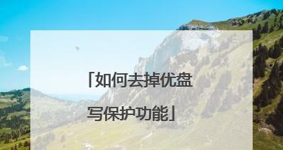 如何一键去掉u盘写保护？遇到写保护无法删除文件怎么办？