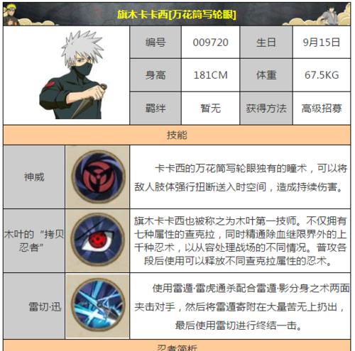 火影忍者手游中滑行技能哪个忍者最强？