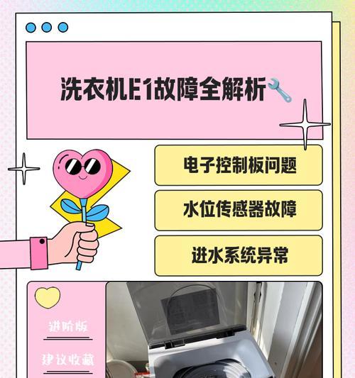 洗衣机显示1r故障代码代表什么？